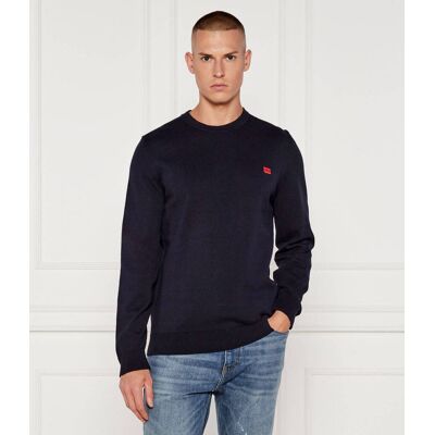 HUGO Sweter San Cassius Regular Fit granatowy S HUGO Sweter San Cassius Regular Fit granatowy S