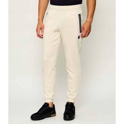 EA7 Spodnie dresowe Slim Fit kremowy L EA7 Spodnie dresowe Slim Fit kremowy L