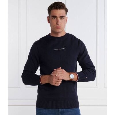 Tommy Hilfiger Sweter Regular Fit granatowy M Tommy Hilfiger Sweter Regular Fit granatowy M
