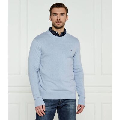 Tommy Hilfiger Sweter Regular Fit z dodatkiem kaszmiru błękitny XXL Tommy Hilfiger Sweter Regular Fit z dodatkiem kaszmiru błękitny XXL
