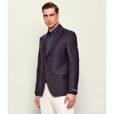 Karl Lagerfeld Marynarka Slim Fit z dodatkiem wełny granatowy 50 Karl Lagerfeld Marynarka Slim Fit z dodatkiem wełny granatowy 50