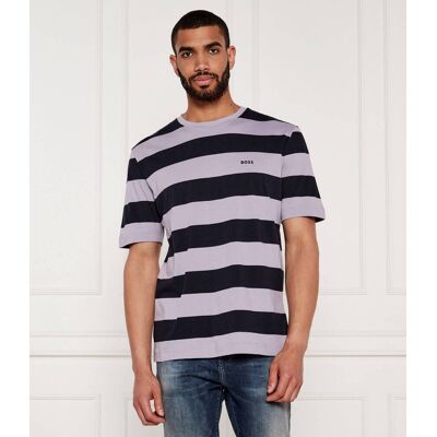 Boss ORANGE T-shirt TalesStripe Relaxed fit fioletowy L Boss ORANGE T-shirt TalesStripe Relaxed fit fioletowy L