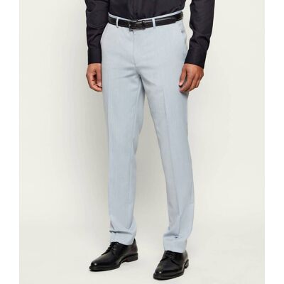 HUGO Wełniane spodnie Hesten253X Extra slim fit niebieski 56 HUGO Wełniane spodnie Hesten253X Extra slim fit niebieski 56