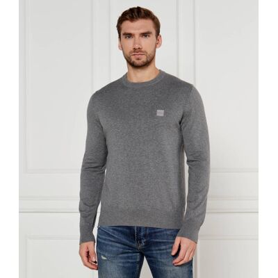 Boss ORANGE Sweter Kanovano Regular Fit z dodatkiem kaszmiru szary S Boss ORANGE Sweter Kanovano Regular Fit z dodatkiem kaszmiru szary S