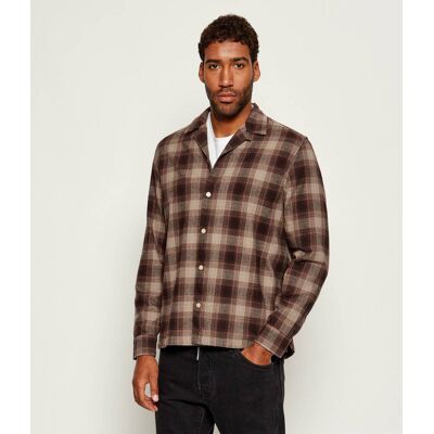 AllSaints Koszula INIKO Relaxed fit brązowy L AllSaints Koszula INIKO Relaxed fit brązowy L