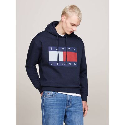 Tommy Jeans Bluza Relaxed fit granatowy XXL Tommy Jeans Bluza Relaxed fit granatowy XXL