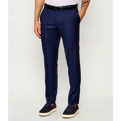 Joop! Wełniane spodnie Blayr Slim Fit granatowy 56 Joop! Wełniane spodnie Blayr Slim Fit granatowy 56