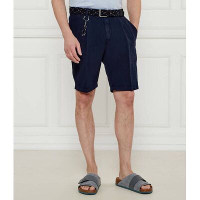 Paul&Shark; Szorty chino Regular Fit z dodatkiem lnu granatowy 48 Paul&Shark; Szorty chino Regular Fit z dodatkiem lnu granatowy 48