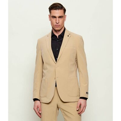 Karl Lagerfeld Marynarka SMART Slim Fit beżowy 50 Karl Lagerfeld Marynarka SMART Slim Fit beżowy 50