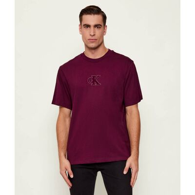Calvin Klein Jeans T-shirt Classic fit fioletowy M Calvin Klein Jeans T-shirt Classic fit fioletowy M