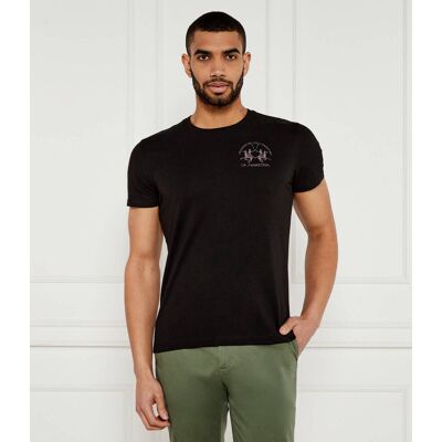 La Martina T-shirt Regular Fit czarny M La Martina T-shirt Regular Fit czarny M