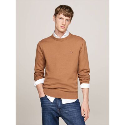 Tommy Hilfiger Sweter Regular Fit z dodatkiem kaszmiru beżowy XL Tommy Hilfiger Sweter Regular Fit z dodatkiem kaszmiru beżowy XL