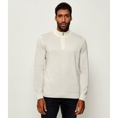 Boss BLACK Wełniany sweter Ebenji Regular Fit ecru XXXL Boss BLACK Wełniany sweter Ebenji Regular Fit ecru XXXL