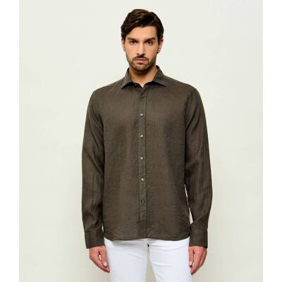 Oscar Jacobson Lniana koszula Regular Fit zielony L Oscar Jacobson Lniana koszula Regular Fit zielony L
