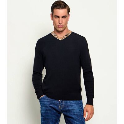 Burberry Wełniany sweter Maxim Regular Fit czarny L Burberry Wełniany sweter Maxim Regular Fit czarny L