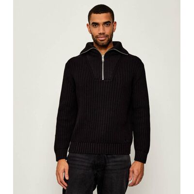 HUGO Sweter Srigg Regular Fit czarny M HUGO Sweter Srigg Regular Fit czarny M
