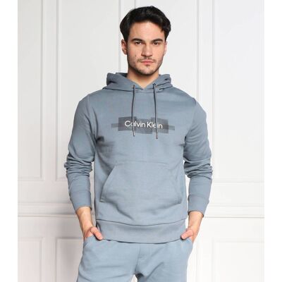 Calvin Klein Bluza BOX STRIPED LOGO Regular Fit niebieski XXL Calvin Klein Bluza BOX STRIPED LOGO Regular Fit niebieski XXL