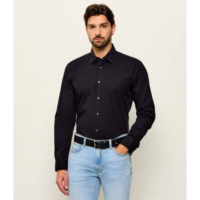HUGO Koszula Ermo Slim Fit stretch czarny M HUGO Koszula Ermo Slim Fit stretch czarny M