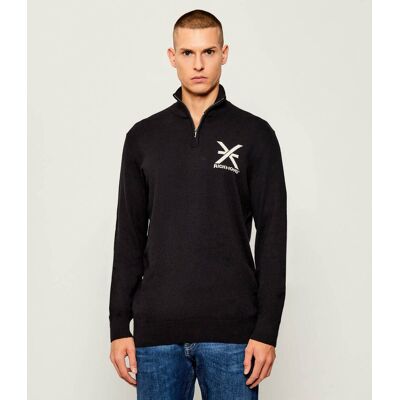 Richmond X Sweter DIDIC z dodatkiem wełny czarny S Richmond X Sweter DIDIC z dodatkiem wełny czarny S