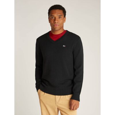 Tommy Jeans Sweter Essential Regular Fit czarny S Tommy Jeans Sweter Essential Regular Fit czarny S