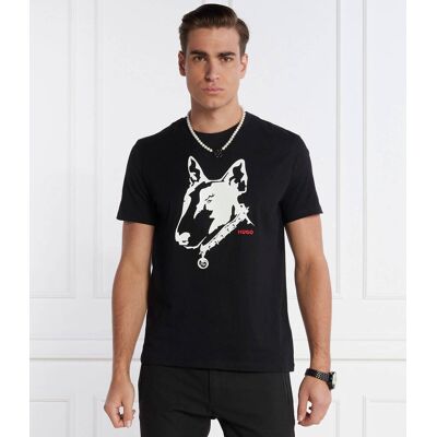 HUGO T-shirt Dammock Regular Fit czarny S HUGO T-shirt Dammock Regular Fit czarny S
