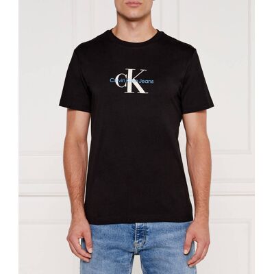 Calvin Klein Jeans T-shirt Distressed Regular Fit czarny L Calvin Klein Jeans T-shirt Distressed Regular Fit czarny L