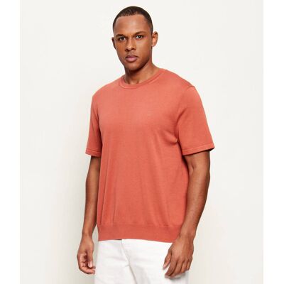 Calvin Klein Sweter Regular Fit pomarańczowy S Calvin Klein Sweter Regular Fit pomarańczowy S