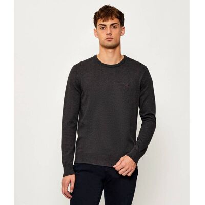 Tommy Hilfiger Sweter ESSENTIAL Regular Fit grafitowy XL Tommy Hilfiger Sweter ESSENTIAL Regular Fit grafitowy XL