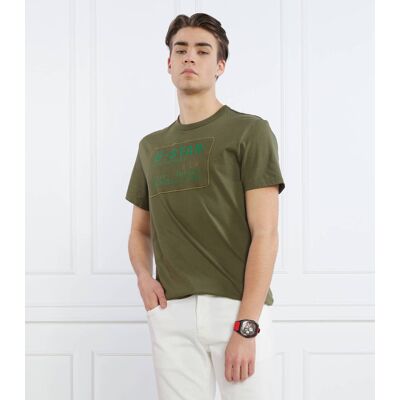 G- Star Raw T-shirt Applique multi technique r t Regular Fit khaki S G- Star Raw T-shirt Applique multi technique r t Regular Fit khaki S