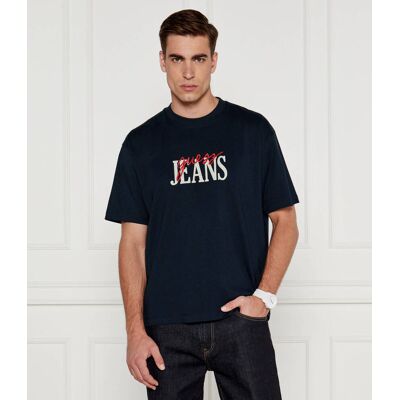 Guess Jeans T-shirt Oversize fit granatowy S Guess Jeans T-shirt Oversize fit granatowy S