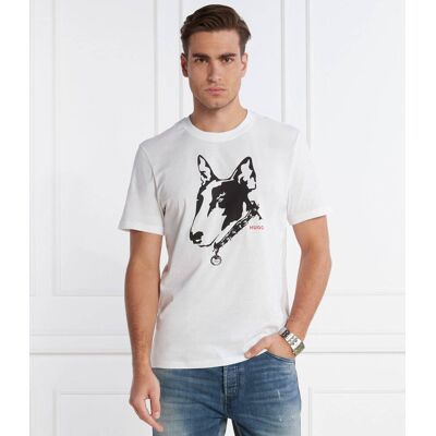 HUGO T-shirt Dammock Regular Fit biały M HUGO T-shirt Dammock Regular Fit biały M