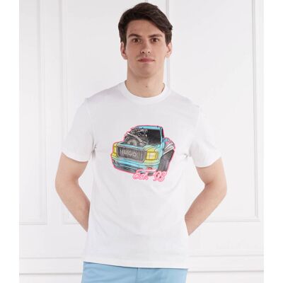HUGO T-shirt Damotoro Relaxed fit biały M HUGO T-shirt Damotoro Relaxed fit biały M
