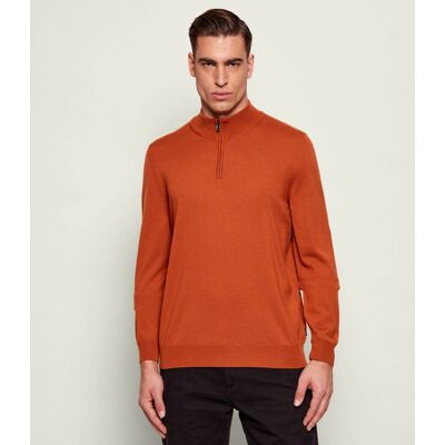 Boss BLACK Wełniany sweter Ebenji Regular Fit miedziany XXL Boss BLACK Wełniany sweter Ebenji Regular Fit miedziany XXL