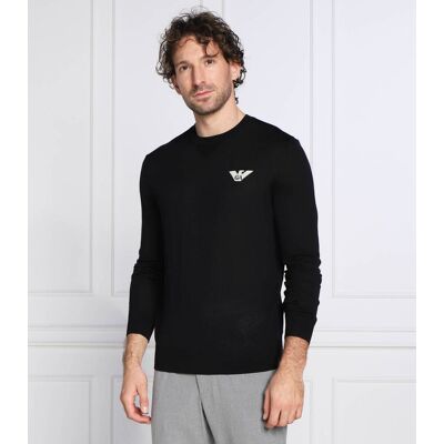 Giorgio Armani Emporio Armani Wełniany sweter Slim Fit grafitowy XXXL Giorgio Armani Emporio Armani Wełniany sweter Slim Fit grafitowy XXXL