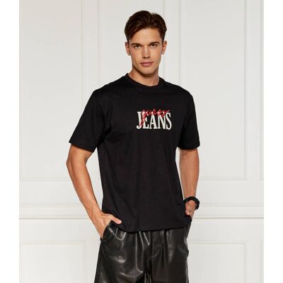 Guess Jeans T-shirt Oversize fit czarny XL Guess Jeans T-shirt Oversize fit czarny XL