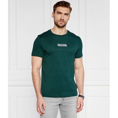 Tommy Hilfiger T-shirt Slim Fit butelkowa zieleń XXL Tommy Hilfiger T-shirt Slim Fit butelkowa zieleń XXL