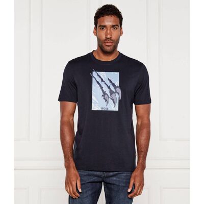 Boss ORANGE T-shirt Te_Animali Regular Fit granatowy M Boss ORANGE T-shirt Te_Animali Regular Fit granatowy M