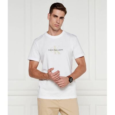 Calvin Klein Jeans T-shirt Distressed Regular Fit biały XXL Calvin Klein Jeans T-shirt Distressed Regular Fit biały XXL