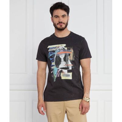 Guess T-shirt SS CN WOMAN GRAPHIC Regular Fit grafitowy M Guess T-shirt SS CN WOMAN GRAPHIC Regular Fit grafitowy M