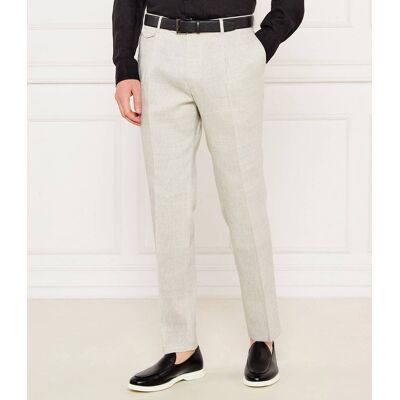 Windsor Lniane spodnie chino Silvi Shaped fit z dodatkiem wełny beżowy 54 Windsor Lniane spodnie chino Silvi Shaped fit z dodatkiem wełny beżowy 54