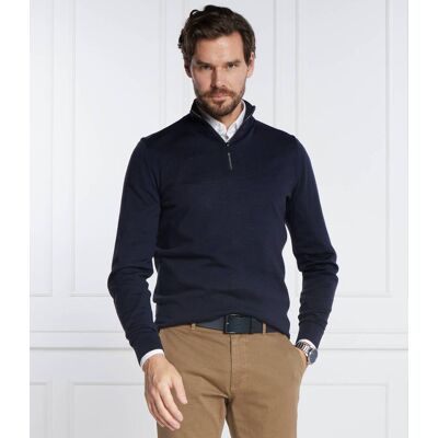 Calvin Klein Wełniany sweter Regular Fit granatowy XXXL Calvin Klein Wełniany sweter Regular Fit granatowy XXXL