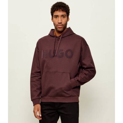 HUGO Bluza Ditchle Oversize fit bordowy M HUGO Bluza Ditchle Oversize fit bordowy M