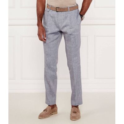 Windsor Lniane spodnie chino Silvi Shaped fit z dodatkiem wełny błękitny 54 Windsor Lniane spodnie chino Silvi Shaped fit z dodatkiem wełny błękitny 54