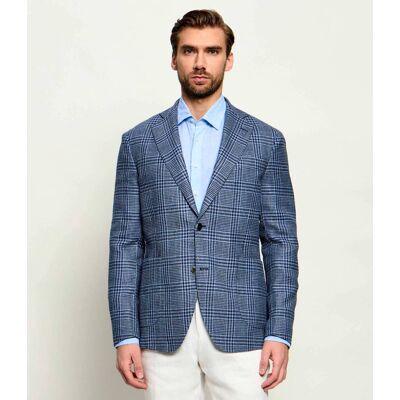 Oscar Jacobson Marynarka Ferry Patch Slim Fit z dodatkiem wełny niebieski 50 Oscar Jacobson Marynarka Ferry Patch Slim Fit z dodatkiem wełny niebieski 50