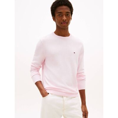 Tommy Hilfiger Sweter Regular Fit pudrowy róż M Tommy Hilfiger Sweter Regular Fit pudrowy róż M