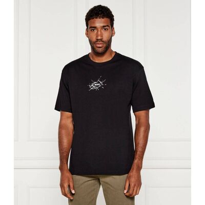 Boss ORANGE T-shirt Te_voyage Loose fit czarny M Boss ORANGE T-shirt Te_voyage Loose fit czarny M