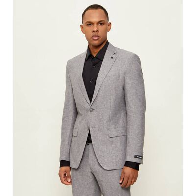 Karl Lagerfeld Marynarka TRACE Modern fit z dodatkiem lnu szary 54 Karl Lagerfeld Marynarka TRACE Modern fit z dodatkiem lnu szary 54