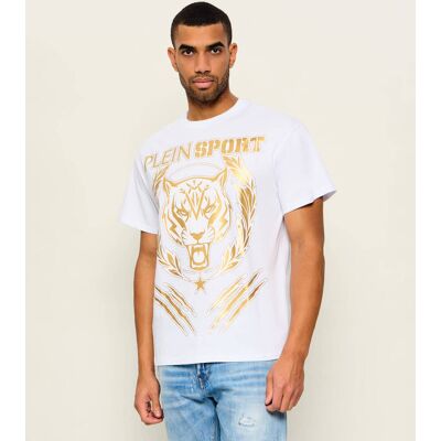 Plein Sport T-shirt Tiger Crest Regular Fit biały S Plein Sport T-shirt Tiger Crest Regular Fit biały S