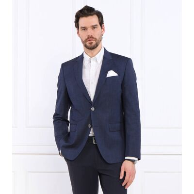 Boss BLACK Wełniana marynarka H-Huge-MM-224 Slim Fit granatowy 48 Boss BLACK Wełniana marynarka H-Huge-MM-224 Slim Fit granatowy 48
