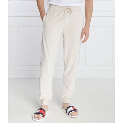Tommy Hilfiger Spodnie dresowe Regular Fit kremowy XXL Tommy Hilfiger Spodnie dresowe Regular Fit kremowy XXL